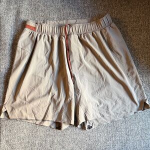 Lululemon Men’s 5” Tan Athletic Lined Shorts